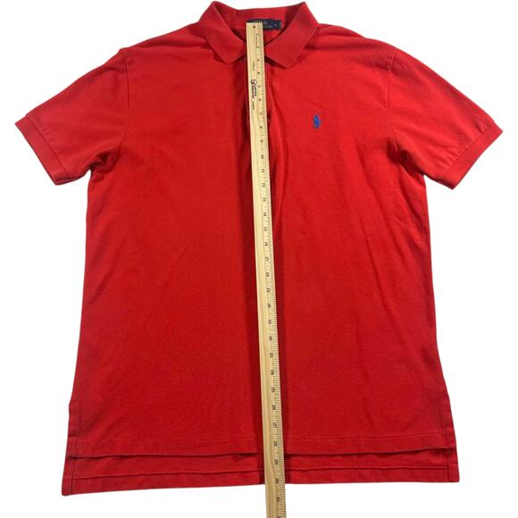 Polo Ralph Lauren - Men's Short Sleeve Red Polo Blue Pony - Size: Large - Picture 4 of 7